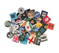 Beer Mat Collection, 50 Assorted British Pub Coasters, Bar Memorabilia