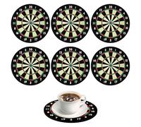 Beer Mats For Home Pub, 6Pcs Darts Coasters, Cork Darts Coasters, Beer Mats, B eer C oasters, 6-Piece Wooden Coaster Set Coaster Dart for Drink Coffee Mug Wine Glass Bottle Home Pub Bar
