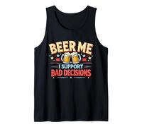 Beer ME I Support Bad Decisions Bachelor Party Groom's Crew Tank Top