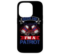 Beer Me I'm A Patriot American Flag Patriotic 4th Of July Case for iPhone 14 Pro