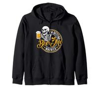 Beer Me Im Getting Married Funny Groom Bachelor Party Skull Zip Hoodie