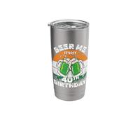 Beer Me It's My 40th Birthday St. Patrick's Stainless Steel Insulated Tumbler