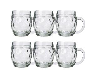 Beer mug, beer tankard, glass beer stein - Set of 6 pcs, Tübinger, 0,4 litre