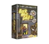 Beer Mug Dice Push-Your-Luck Party Game Set with Dice Cup, 9 Beer Dice, 48 Cards and Score Pads for Adults