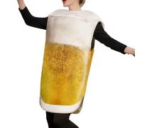 Beer Mug Outfit - Alcohol Beverage Suit, Foam Cosplay Clothes | Fun Sponge Fabric Party Costume Festive Carnival Stage Performance Gear Novelty Holiday Celebration Suit for Men Women Adults