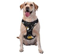 Beer Mug Pattern,Pet Harness,Adjustable Reflective Dog Harness,Pet Leash Vest,L