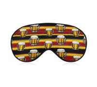 Beer Mugs German Flag Soft Eye Masks for Sleep with Adjustable Strap Breathable Travel Sleeping Covers