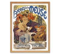 Beer Of The Meuse Paris France Vintage Art Print Framed Poster Wall Decor 12x16 inch