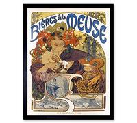 Wee Blue Coo Beer Of The Meuse Paris France Vintage Art Print Framed Poster Wall Decor 12x16 inch