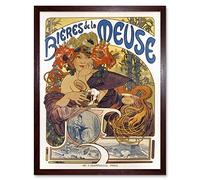 Beer Of The Meuse Paris France Vintage Art Print Framed Poster Wall Decor 12x16 inch