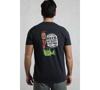 Beer Offisher Back Print Artist T-Shirt Weird Fish Navy XXL