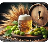 Beer on Tap - Glass Worktop Saver/Protector - by Pearl Glass (Float Glass (Smooth), 50 x 40cm Large)