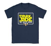 Beer On The Dark Side Mens T-Shirt Large Navy Funny Star Wars Parody Beer Dad Gift