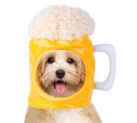 Beer Pet Hat - Novelty Beer Mug Shaped Pet Caps,Breathable Pet Hat Comfortable Puppy Cat Hat Beer Cup Sun Protection Dog Bonnet for Pet Cat Dogs