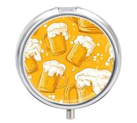 Beer Pill Box 3 Compartment Small Portable Medicine Case Pill Organizer for Pocket Purse