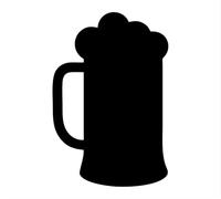 Beer Pint Vinyl Decal Sticker (Green, 10cm x 6.6cm)