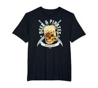 Beer & Pirates Kinda Guy T-Shirt, Men's Big and Tall, Black, 5X Tall