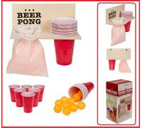 Beer Pong 25 Piece Set Beer Pong Drinking Game 12 Cups 12 Balls + Holder