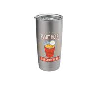 Beer-Pong Every Hole is A Glory Hole Drinking Game Beer Stainless Steel Insulated Tumbler