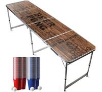 Beer Pong Official Full Set | Old School | 1 Table + 120 Cups (60 Blue & 60 Red) + 6 Balls | Complete Pack | Premium Quality | Official Table | Scratchproof | House Party | OriginalCup®