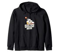 Beer Pong Weekend Mode College Party Drinking Game Zip Hoodie