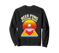 Beer Pong Weekend Mode Retro College Party Drinking Game Sweatshirt