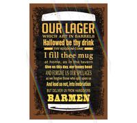 Beer Prayer | Funny Metal Bar Sign Retro Pub Plaque (27x18cm) Vintage Wall Decor Man Cave Garden Shed Accessories Novelty Gift UK Decor 30th 40th 50th 60th birthday