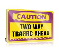 Beer Signs For Man Cave Caution Two Way Traffic Ahead Tin Sign Things For Boys Room Bar Funny Signs(30X40CM)