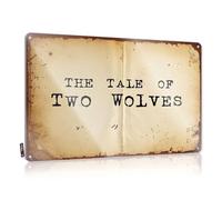 Beer Signs For Man Cave The Tale Of Two Wolves Tin Sign Stuff For Boys Room Man Cave Signs And Decor(20X30CM)