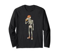 Beer Skeleton Halloween Funny for Men Drinking Long Sleeve T-Shirt