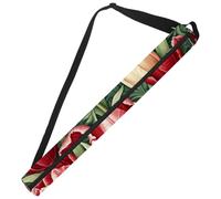 Beer Sleeve for Golf Bag,Oxford Golf Cooler Bag Golf Accessories for Men, 7 Cans Insulated Red White Tulip Pattern Cooler with Adjustable Shoulder Strap and Dual Zippers to Keep Cold