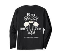 Beer Society Drink Club Drinking Bar Lifestyle Hobby Pub Long Sleeve T-Shirt