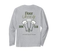 Beer Society Drink Club Drinking Bar Lifestyle Hobby Pub Long Sleeve T-Shirt