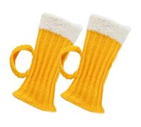Beer Socks - Merarchy | Knee Socks | 1 Pair Crochet Knitted Beer Cup | Pulp with Handles | Girls Fashion Shopping Cosplay Travel Travel Bachelor Party