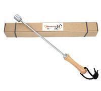 Beer Spike Beer Caranelizer Beer Carameliser Beer Warmer Real Wood Handle Stainless Steel Ball (Oval Shape)