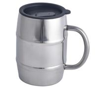Beer Stein 500ml | Big Grip Handle | Beer Tumbler Drink Cup, Holds 2 Cans | Insulated Stainless Steel Party Mug | Stainless Steel Shale