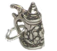 Beer stein small sterling silver charm .925 x 1 Ale and Drinking charms