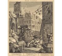 Beer Street William Hogarth City Beer Barrels Houses Street Scaffolding B A3 03509