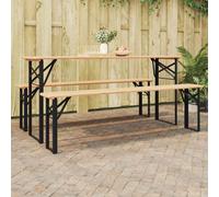 Beer Table Legs 2pc Black Powder-Coated Steel 39x3x75cm Modern Rectangular Pair