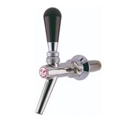 Beer tap, Beer faucet, Compensator tap - made of stainless steel, model - V10, polished 55 mm