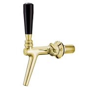 Beer tap, Beer faucet, Compensator tap - made of stainless steel with plastic compensator, gold