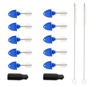 Beer Tap Cleaning Brush Kit, Plastic Metal Faucet Tool Set for Beer Lines | Firm Rotating Heads, Extended Ergonomic Handles, Quick-connect Port Care, Suitable for Homebrewers and Draft Technicians