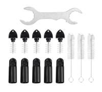Beer Tap Plug Set, Included 5pcs Draft Tap Stopper Brushes 5pcs Beer Tap Cap Cover Keg Soother 3pcs Long Cleaning Brushes & Beer Faucet Wrench for Bar Restaurant Home Party