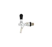 Beer tap, self closing beer faucet - with compensator, chrome 65 mm
