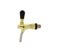 Beer tap, self closing beer faucet - with compensator, gold, 7 mm version 35 mm
