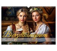 Beer tent queens - beer enjoyment in dirndl UK-Version (Wall Calendar 2026 DIN A3 Landscape), CALVENDO 12 Month Wall Calendar