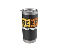 Beer The Happy Element Periodic Table Science Humor Drinking Stainless Steel Insulated Tumbler