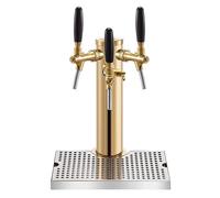 Beer Tower 3-Way Faucet, Stainless Steel Faucet Column with Drip Tray Wine Dispenser Bar Accessory, Easy To Install Beer Tap To Connect Beer, Juice, Soda Cans