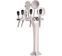 Beer tower chrome 4-lane, elegant (package price)