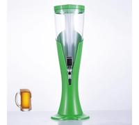 Beer Tower Drink Dispenser with Ice Tube & LED Light, Tabletop Margarita Mimosa Beverage Tower for Bars, Party/Pubs Drink Dispenser Liquor Tower(Green,3 L)